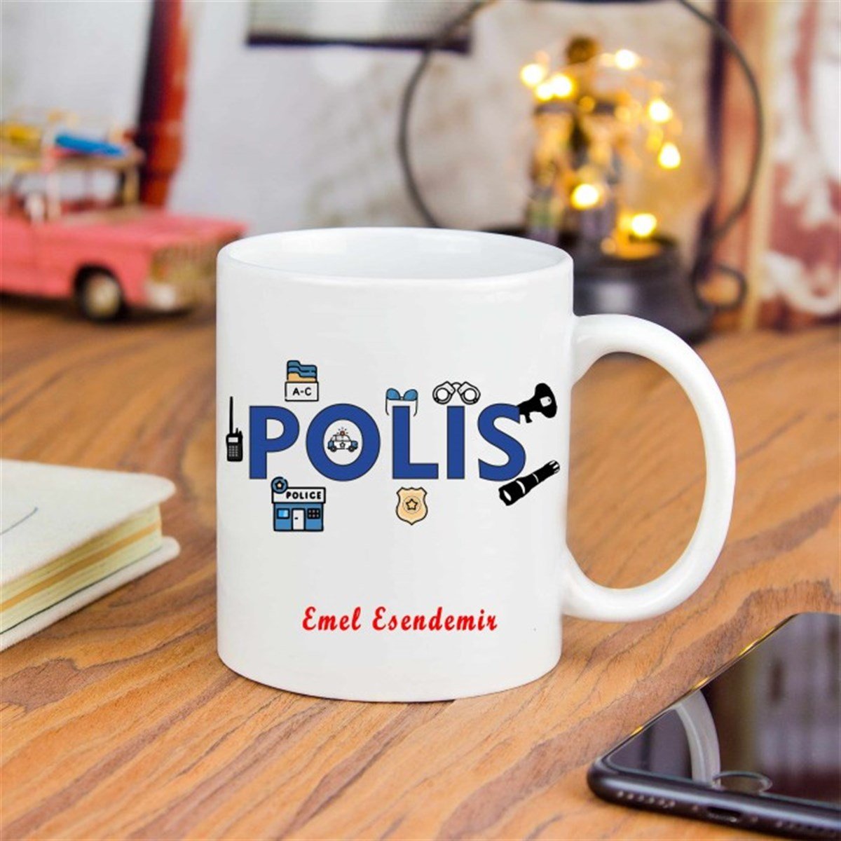 İsme Özel Polis Temalı Kupa Bardak M3