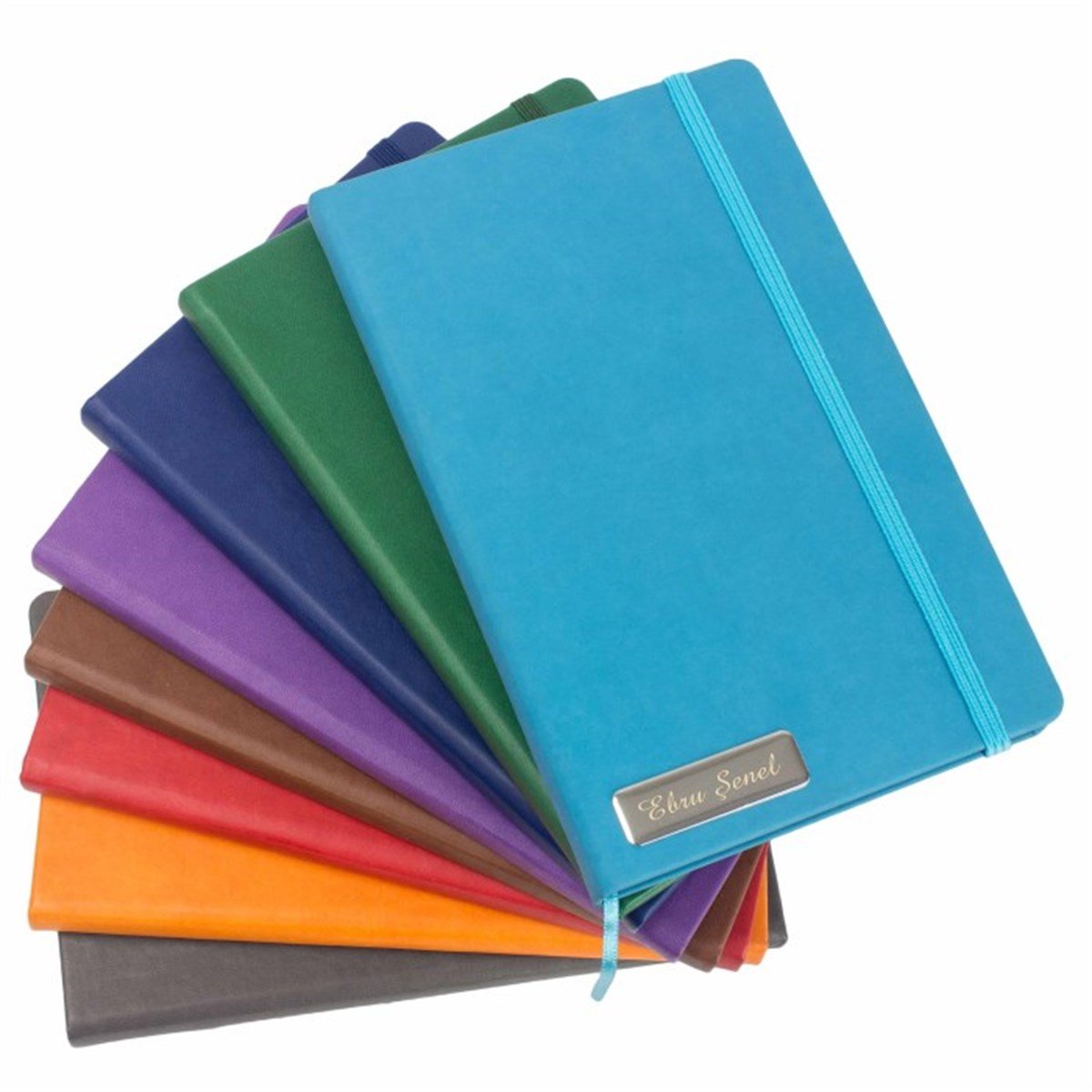 İsme Özel Renkli Lastikli Defter 