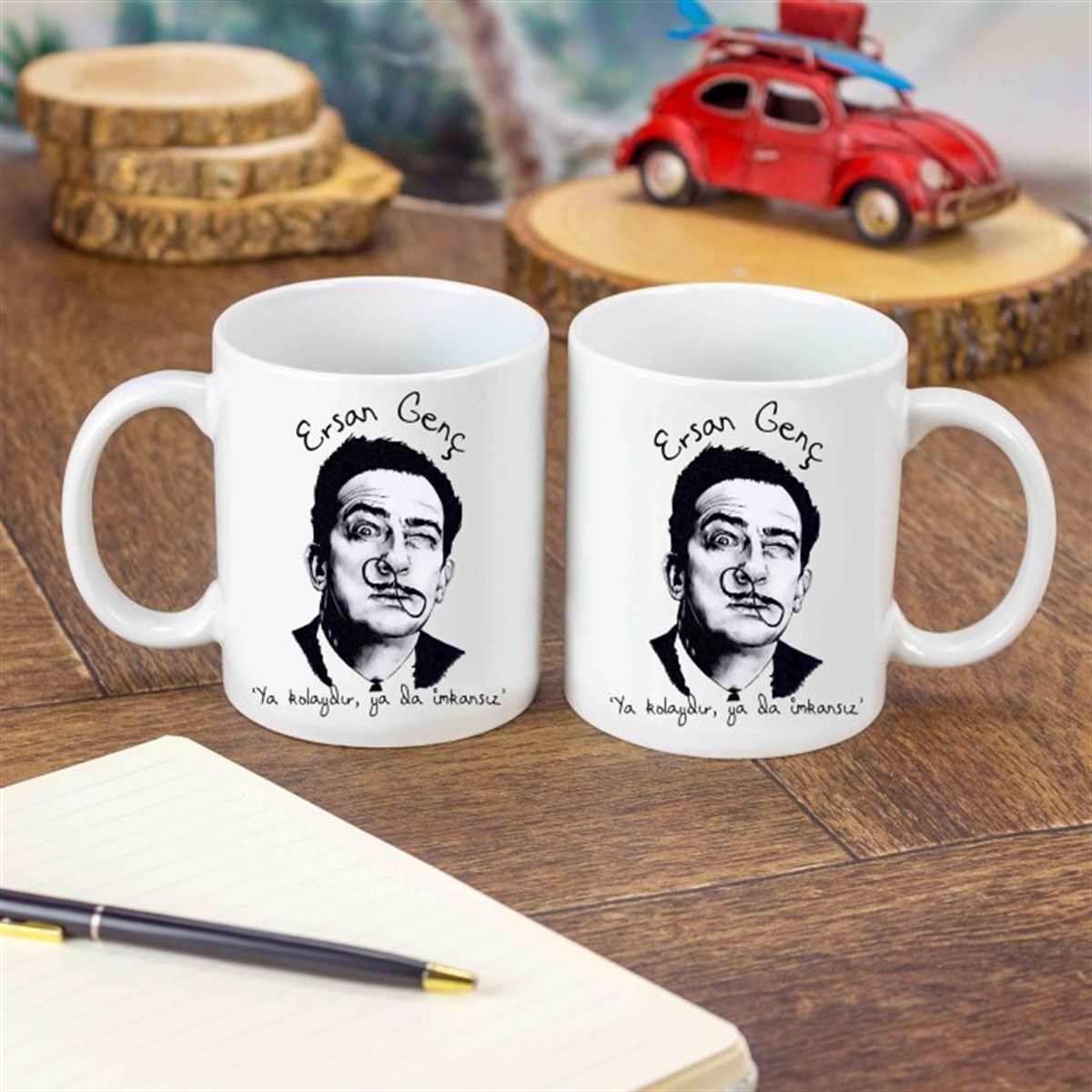 İsme Özel Salvador Dali Temalı Kupa Bardak