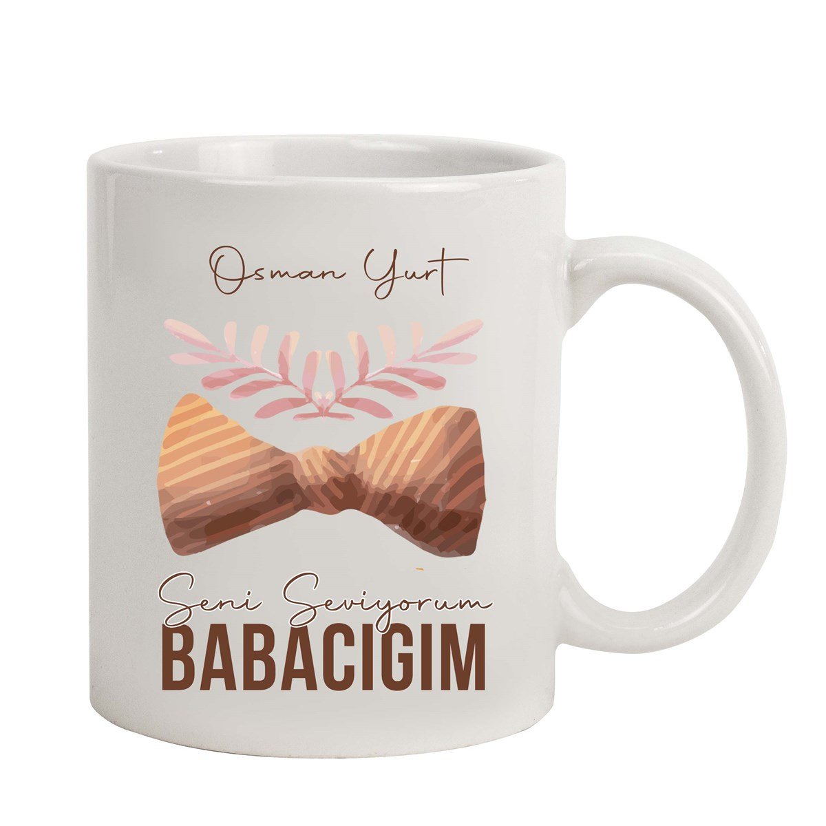 İsme Özel Seni Seviyorum Babacığım Temalı Kupa Bardak