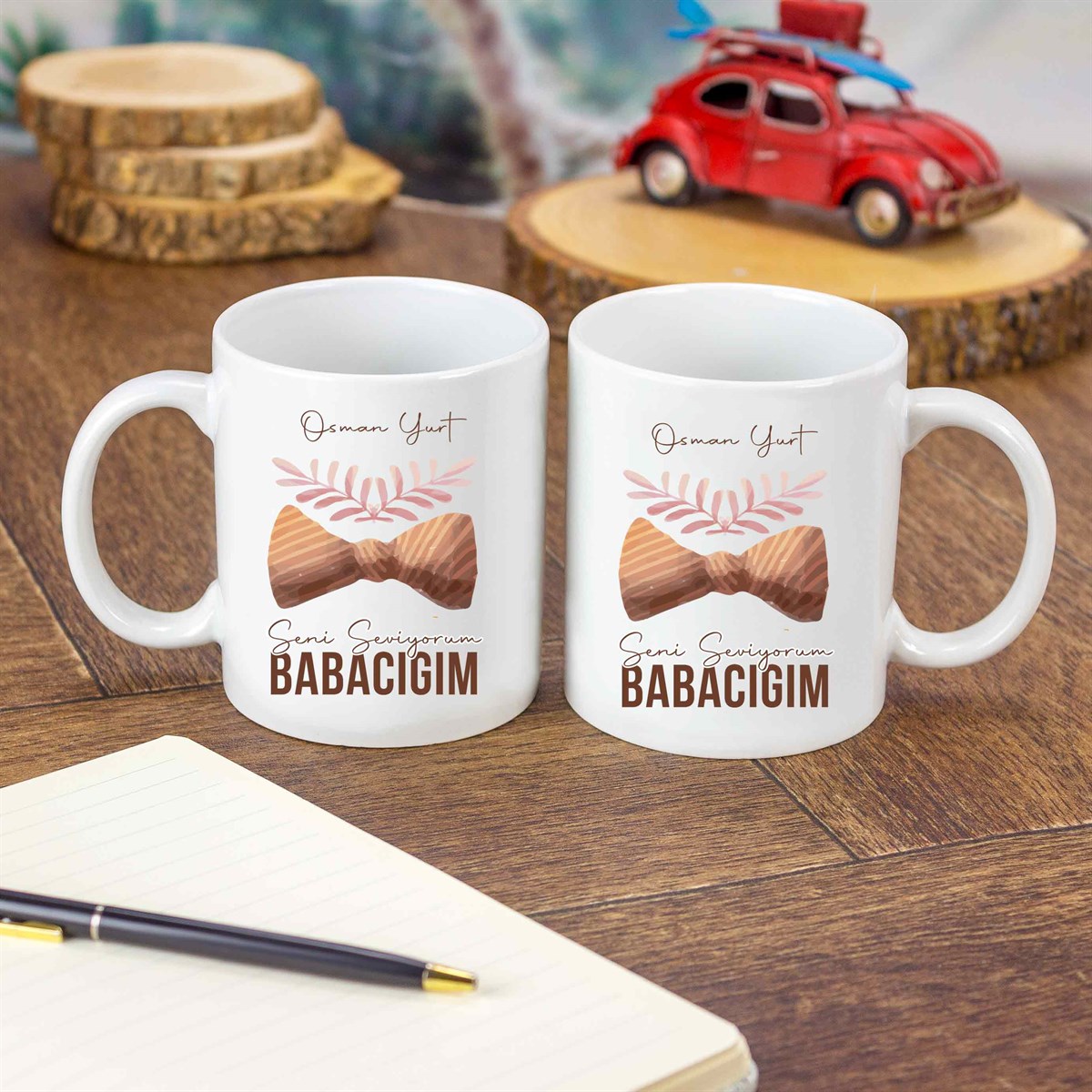İsme Özel Seni Seviyorum Babacığım Temalı Kupa Bardak