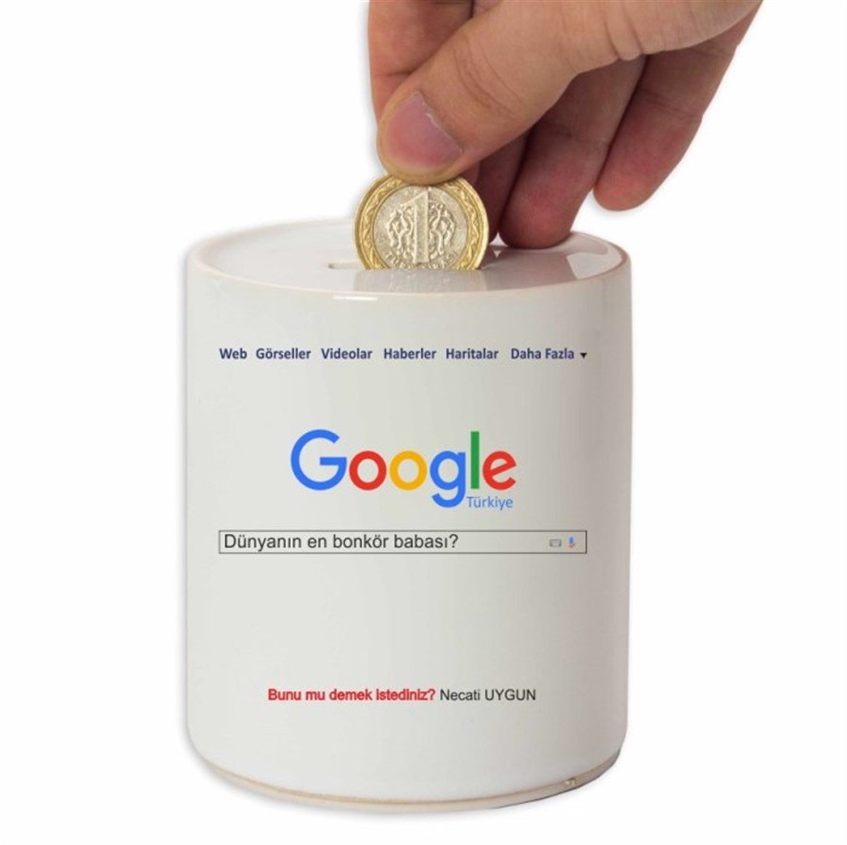 İsme Özel Seramik Kumbara - Google Babanızın Tanımı