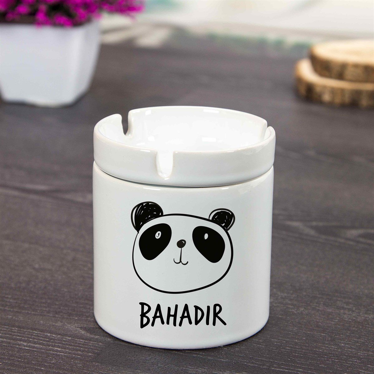 İsme Özel Seramik Kumbara - Panda