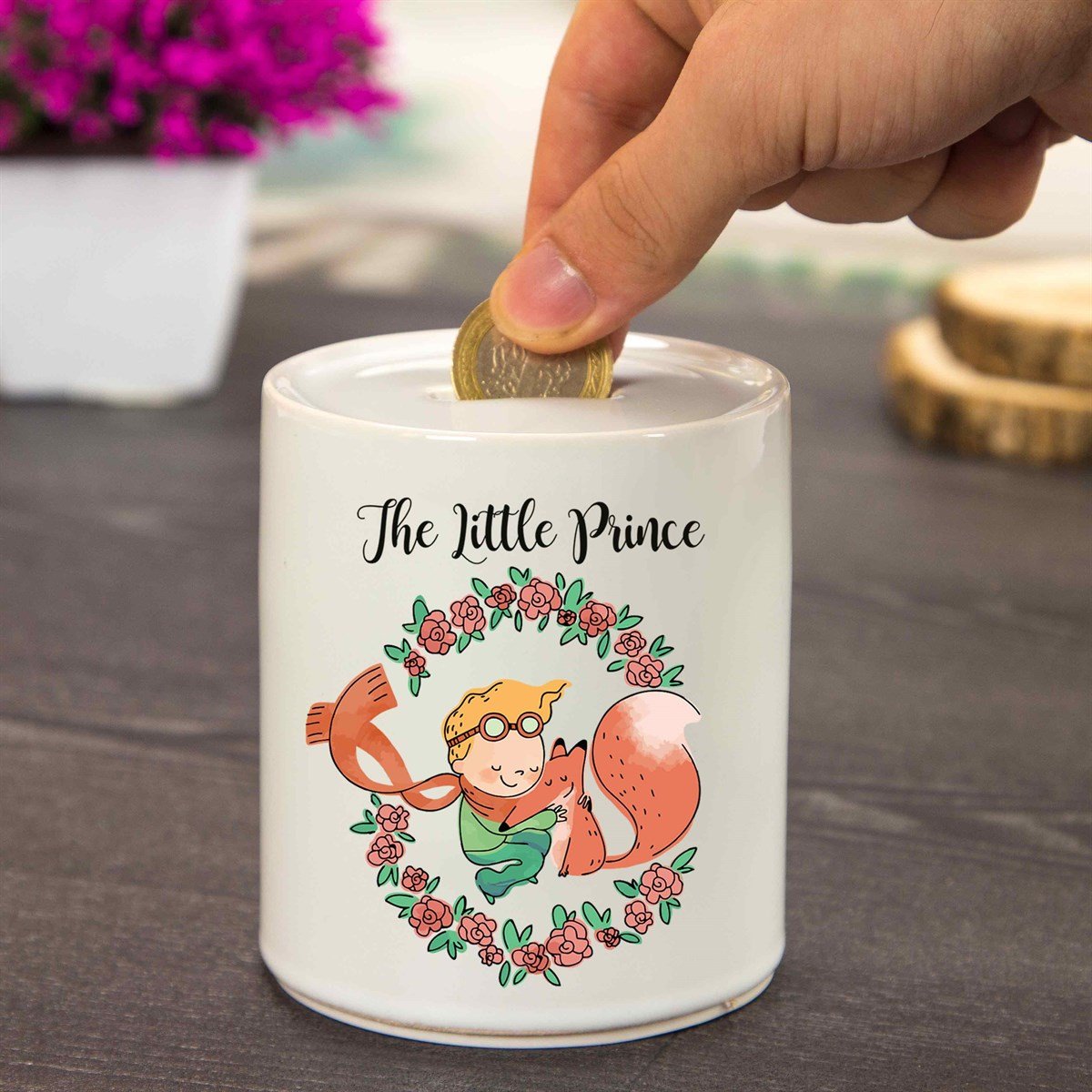 İsme Özel Seramik Kumbara - The Little Prince M2