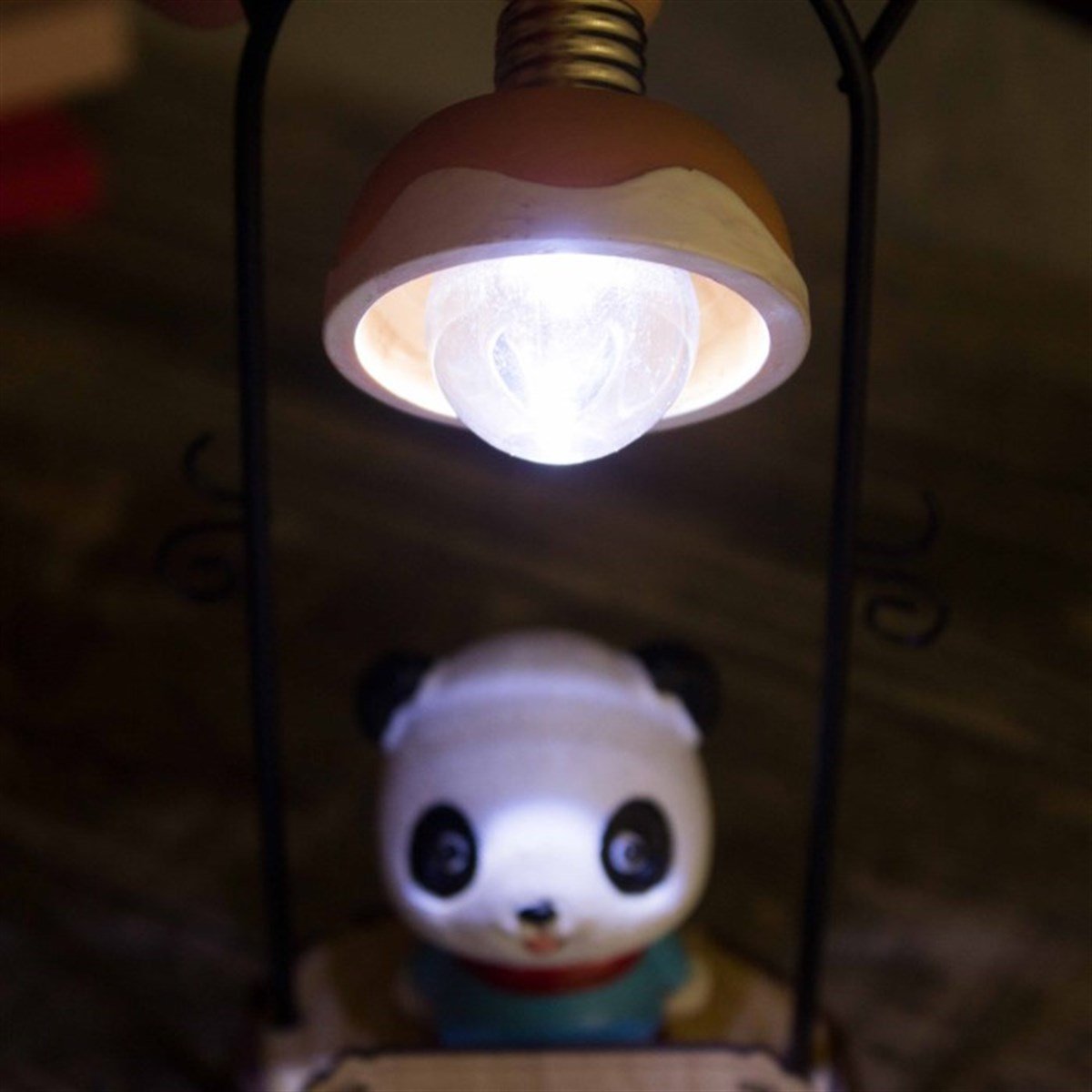 İsme Özel Sevimli Panda Temalı Işıklı Biblo