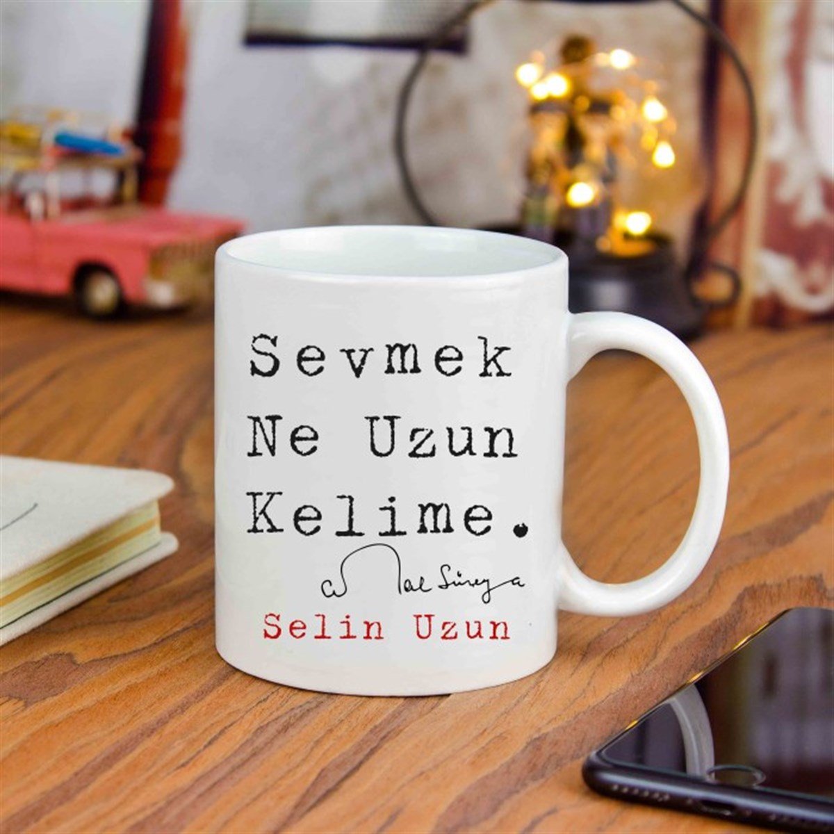İsme Özel Sevmek Ne Uzun Kelime Kupa Bardak