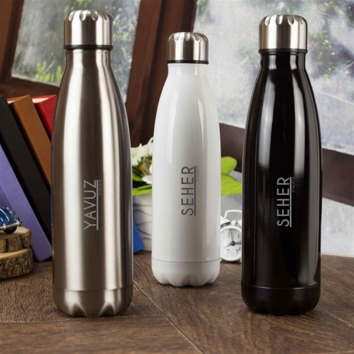 İsme Özel Şişe Tasarımlı Çelik Termos 500 ML