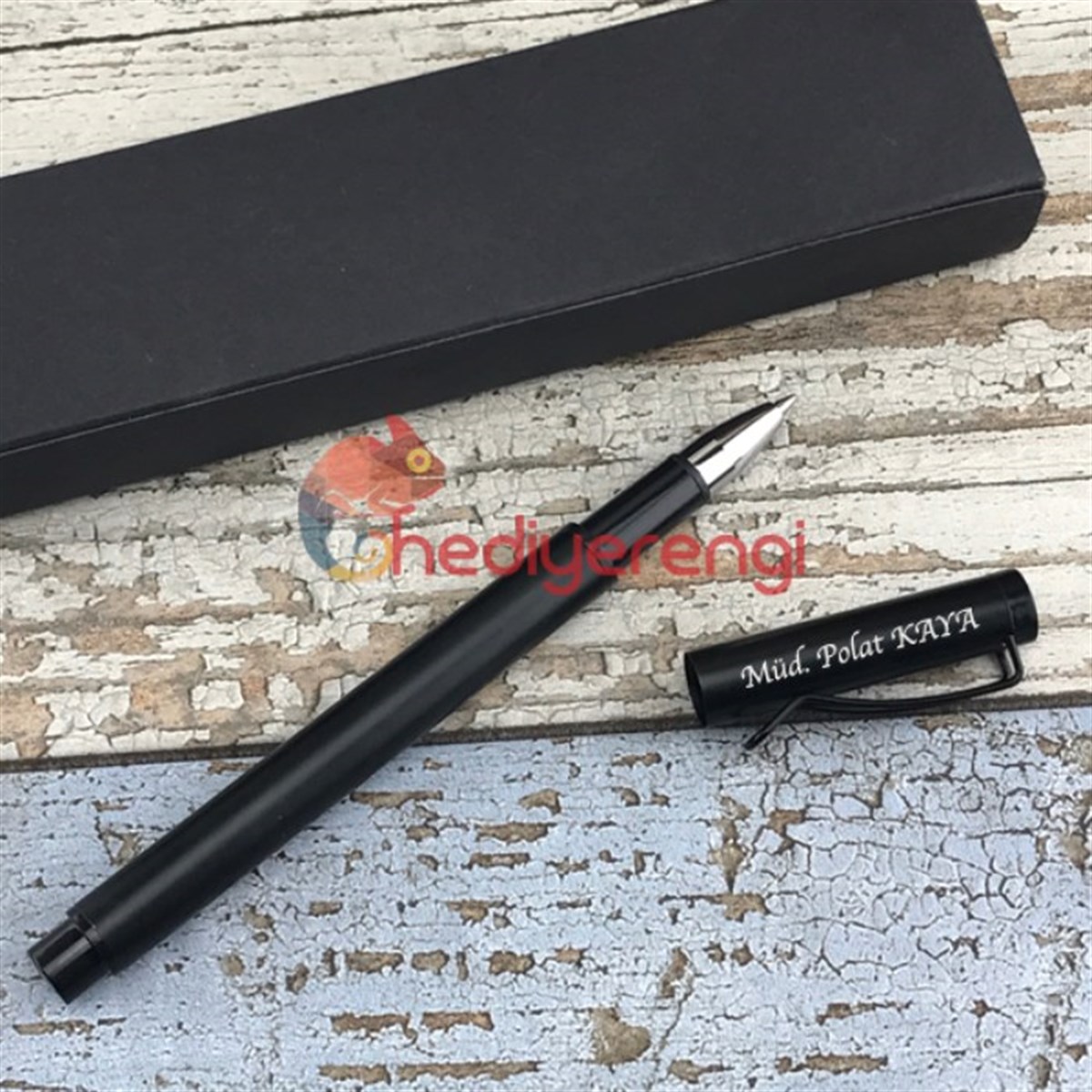 İsme Özel Siyah Metal Roller Kalem