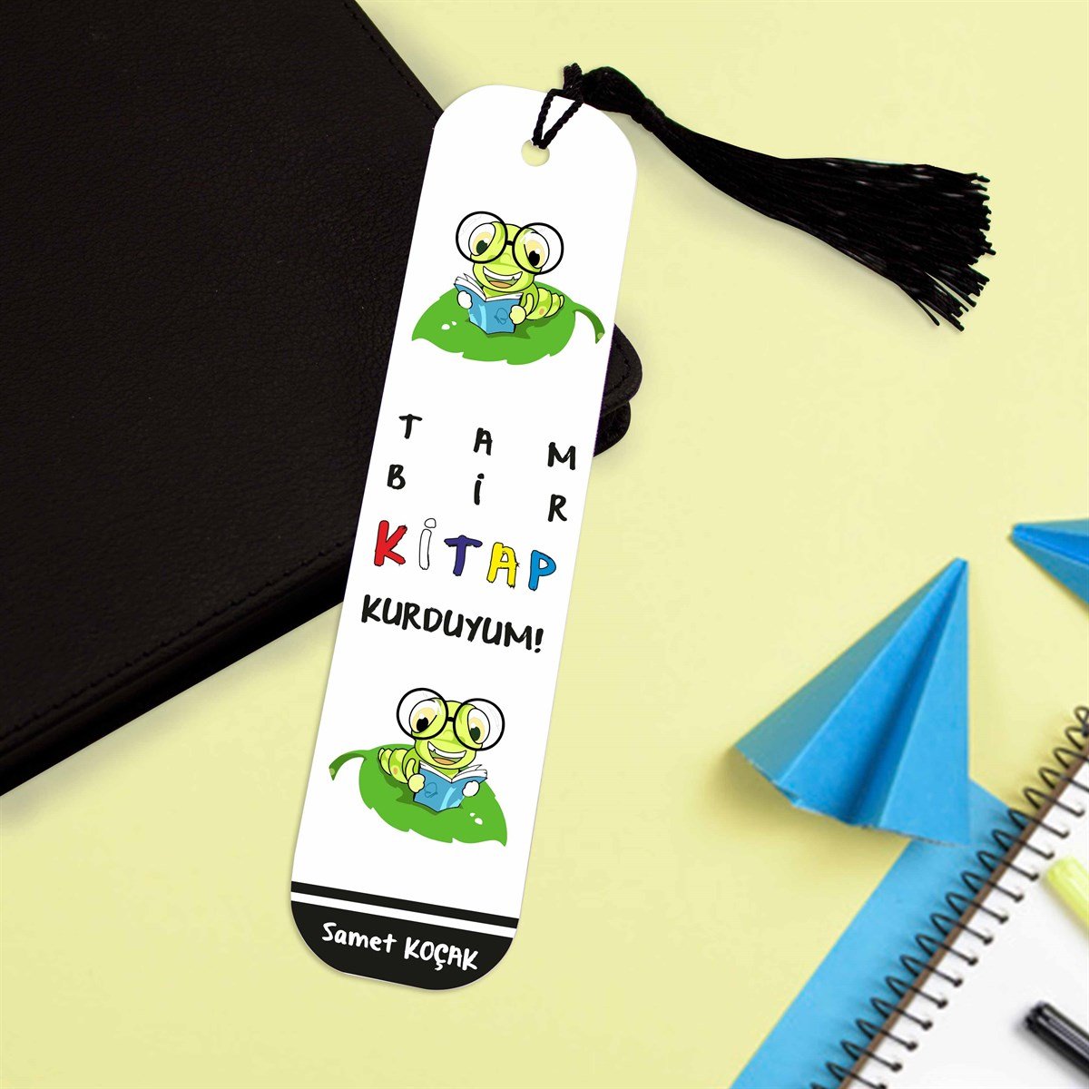 İsme Özel Tam Bir Kitap Kurduyum Kitap Ayracı