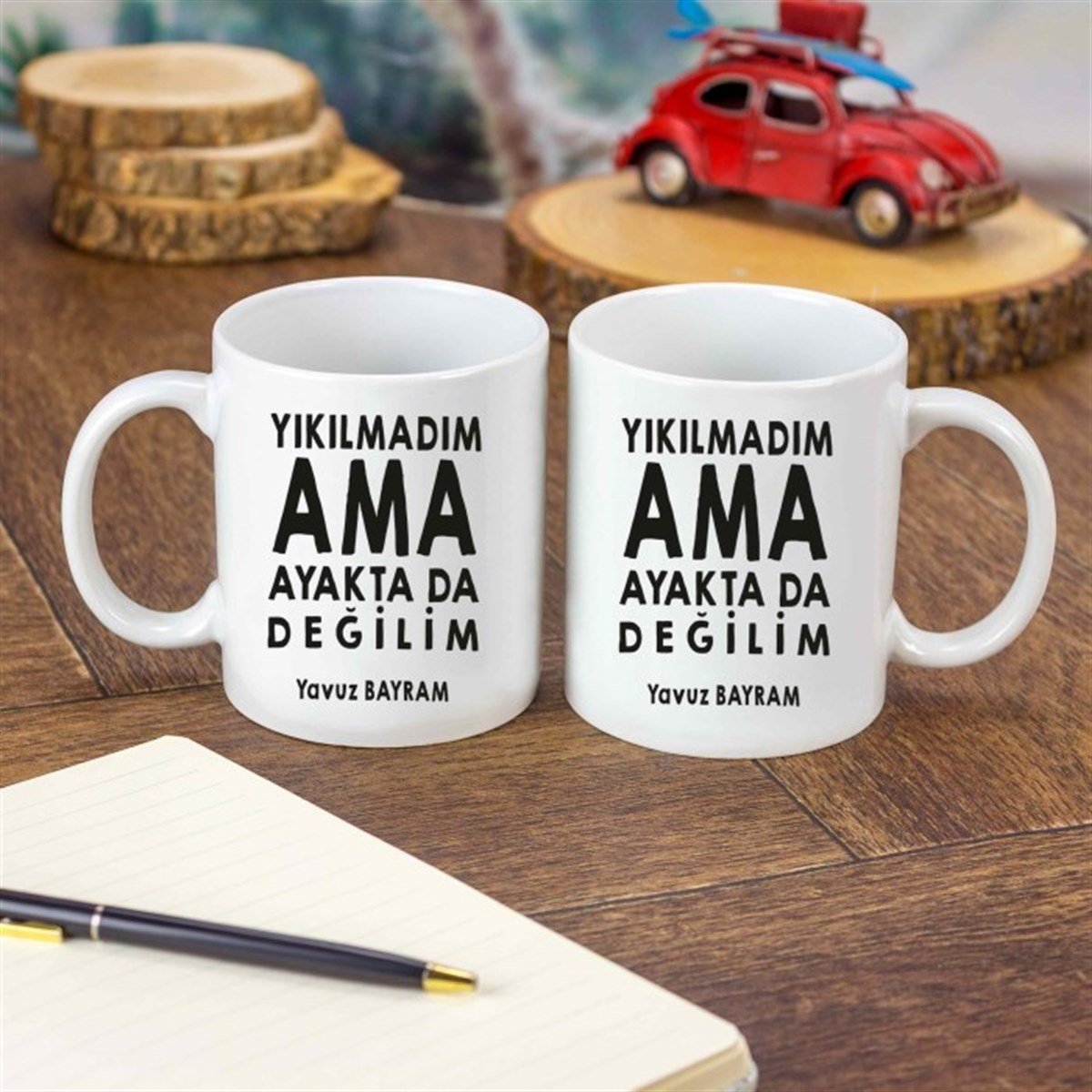 İsme Özel Tasarımlı Kupa Bardak - Ayakta Da Değilim