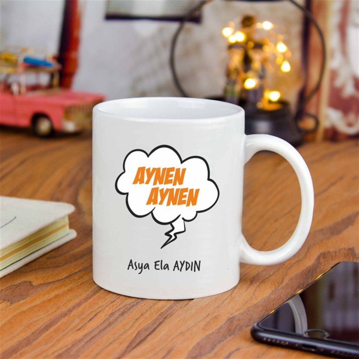 İsme Özel Tasarımlı Kupa Bardak - Aynen Aynen
