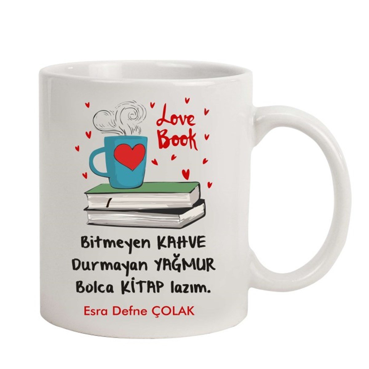 İsme Özel Tasarımlı Kupa Bardak - Love Book