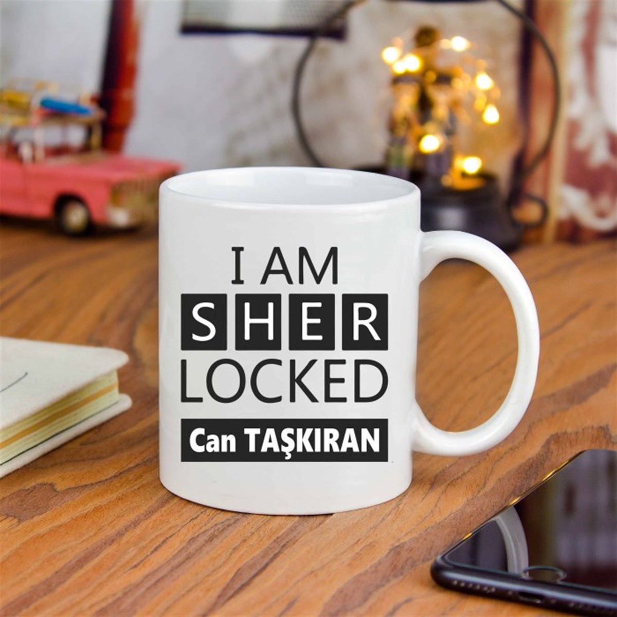 İsme Özel Tasarımlı Kupa Bardak - Sherlock