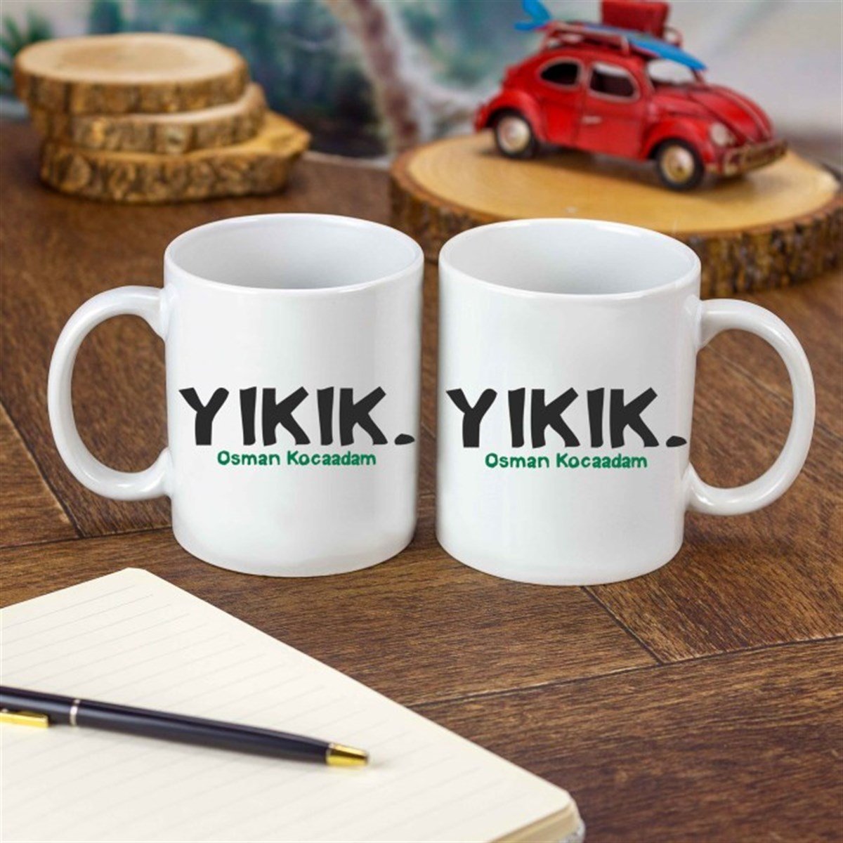 İsme Özel Tasarımlı Kupa Bardak - Yıkık