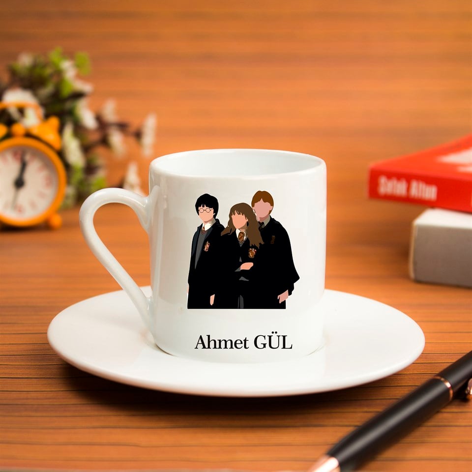 İsme Özel Türk Kahvesi Fincanı Seti - Harry Potter