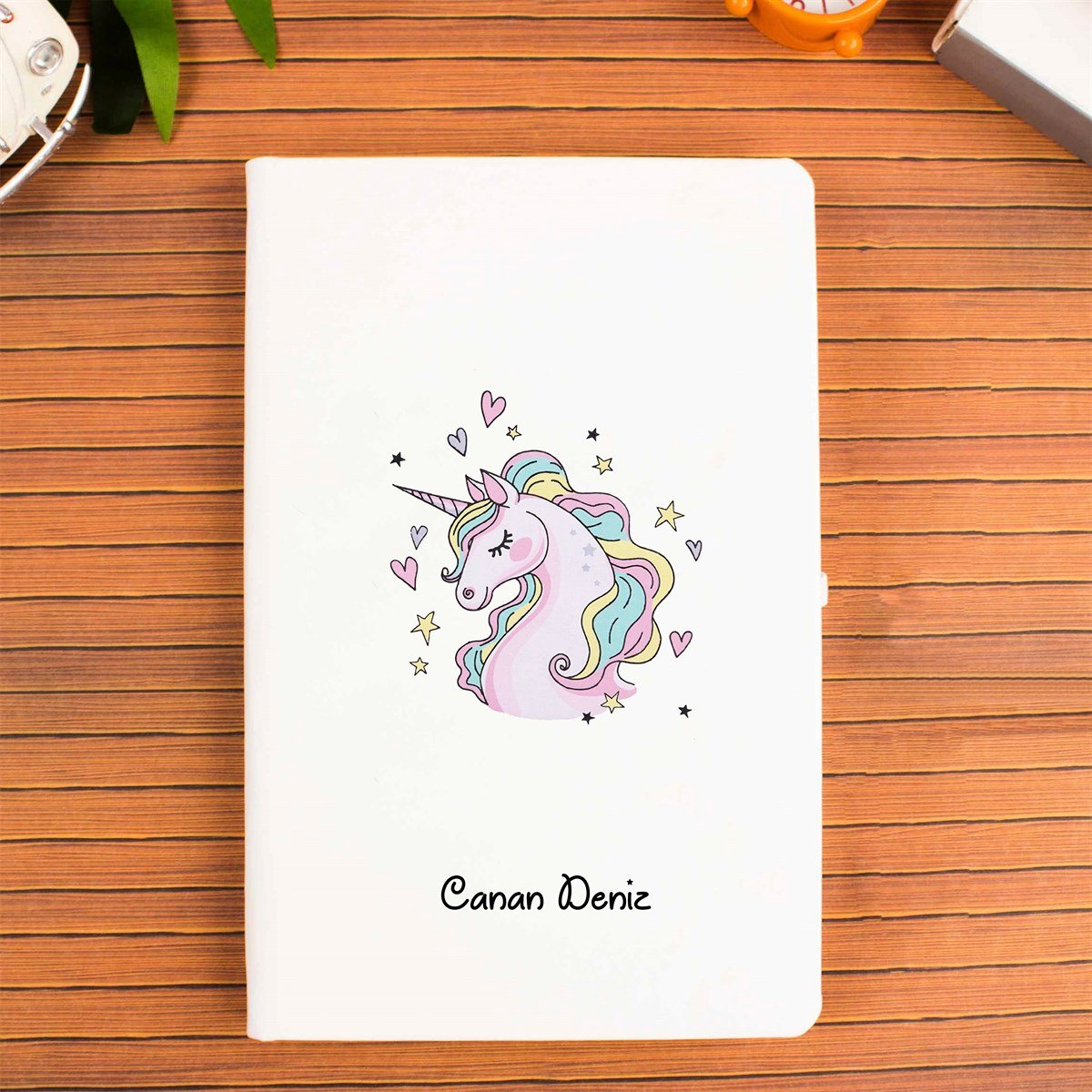 İsme Özel Unicorn Temalı Defter ve Kalem Seti