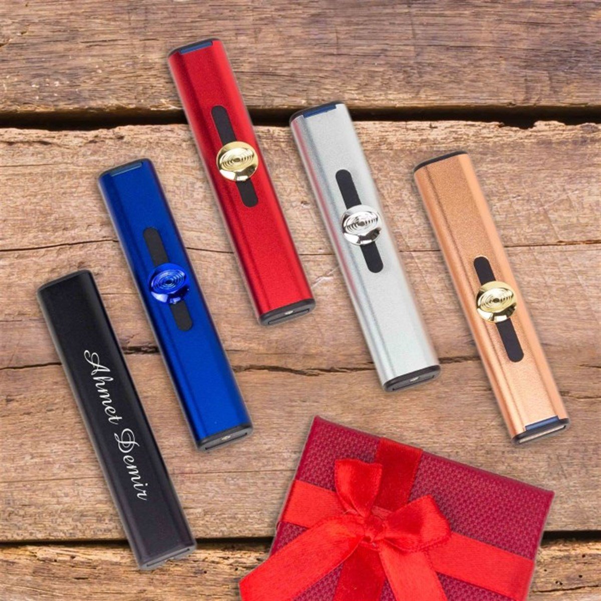 İsme Özel Usb Şarjlı Rezistanslı Metal Çakmak M2