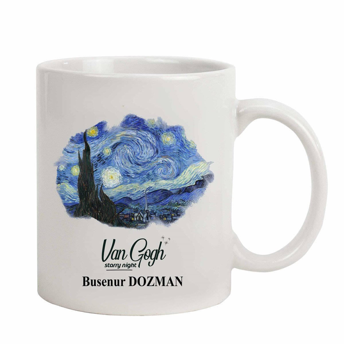 İsme Özel Van Gogh Temalı Kupa Bardak