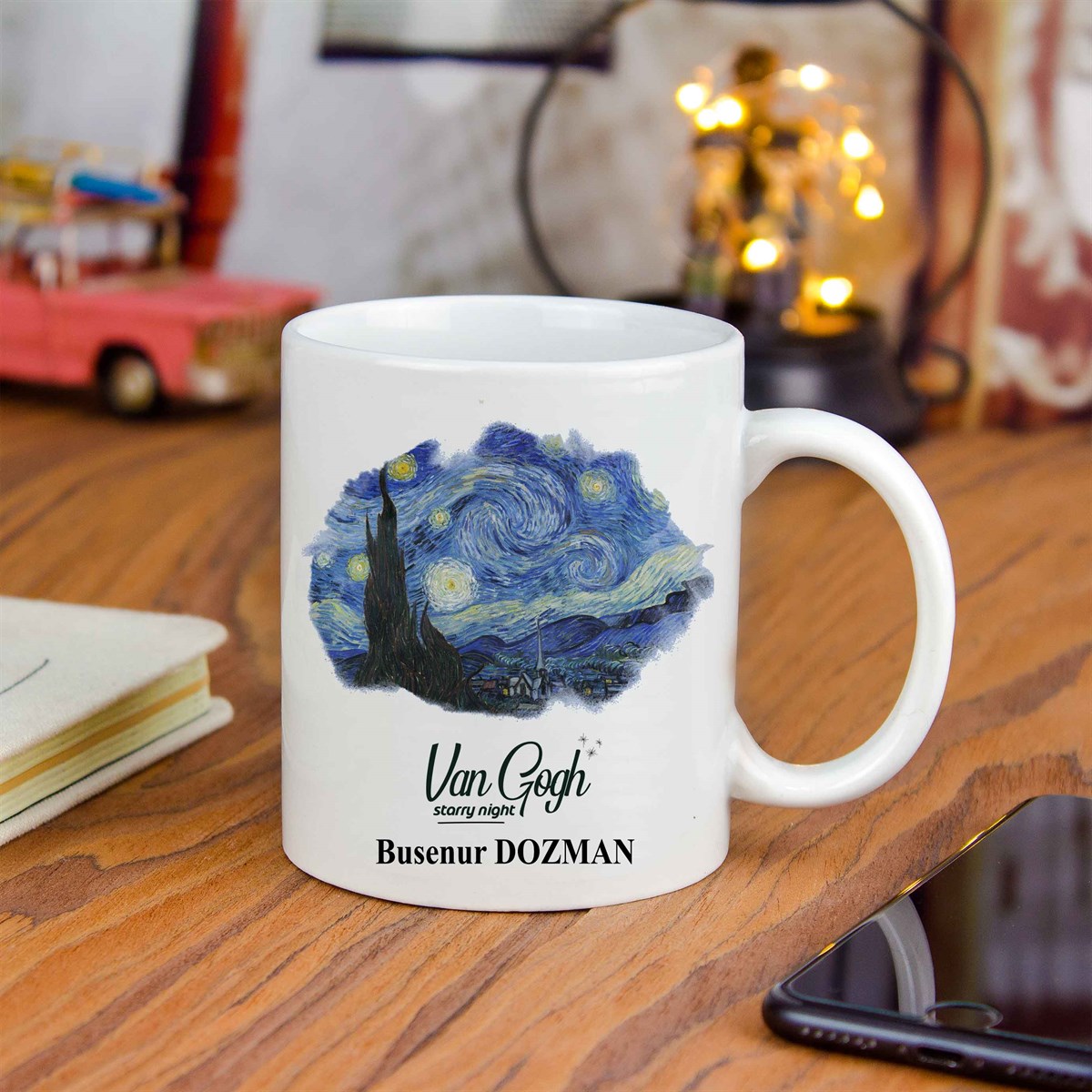 İsme Özel Van Gogh Temalı Kupa Bardak