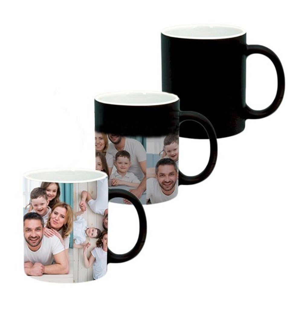Kişiye Özel 3 Fotoğraflı Baskılı Sihirli Kupa