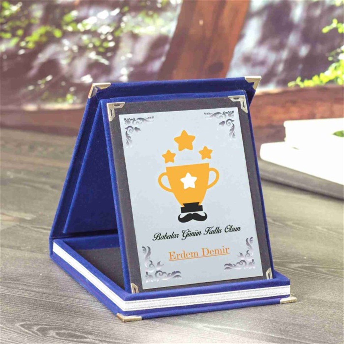 Kişiye Özel Babalar Günü Temalı Büyük Boy Plaket M2