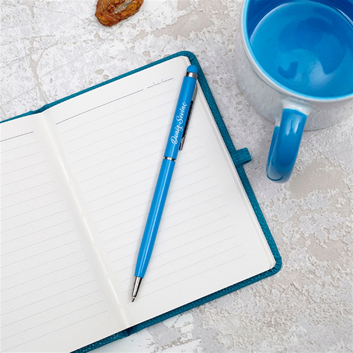 Kişiye Özel Defter Kupa ve Kalem Seti Hediye Kutusu - I Love You Temalı