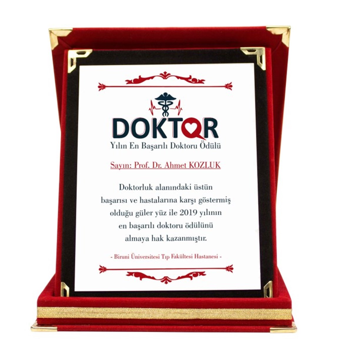 Kişiye Özel Doktor Temalı Büyük Boy Plaket
