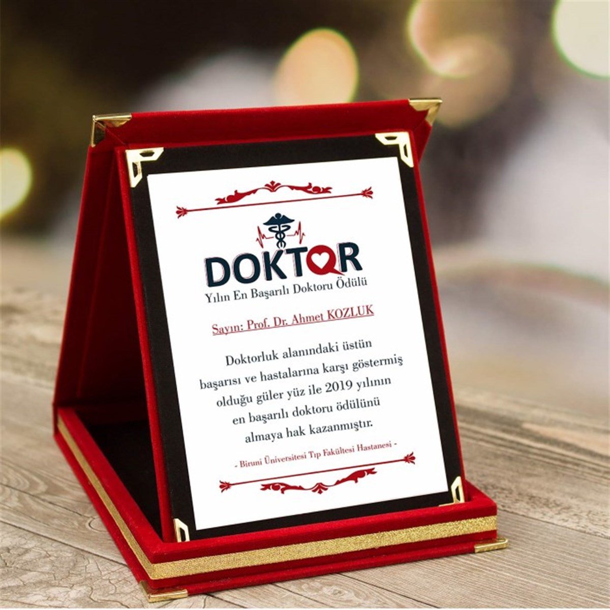 Kişiye Özel Doktor Temalı Büyük Boy Plaket