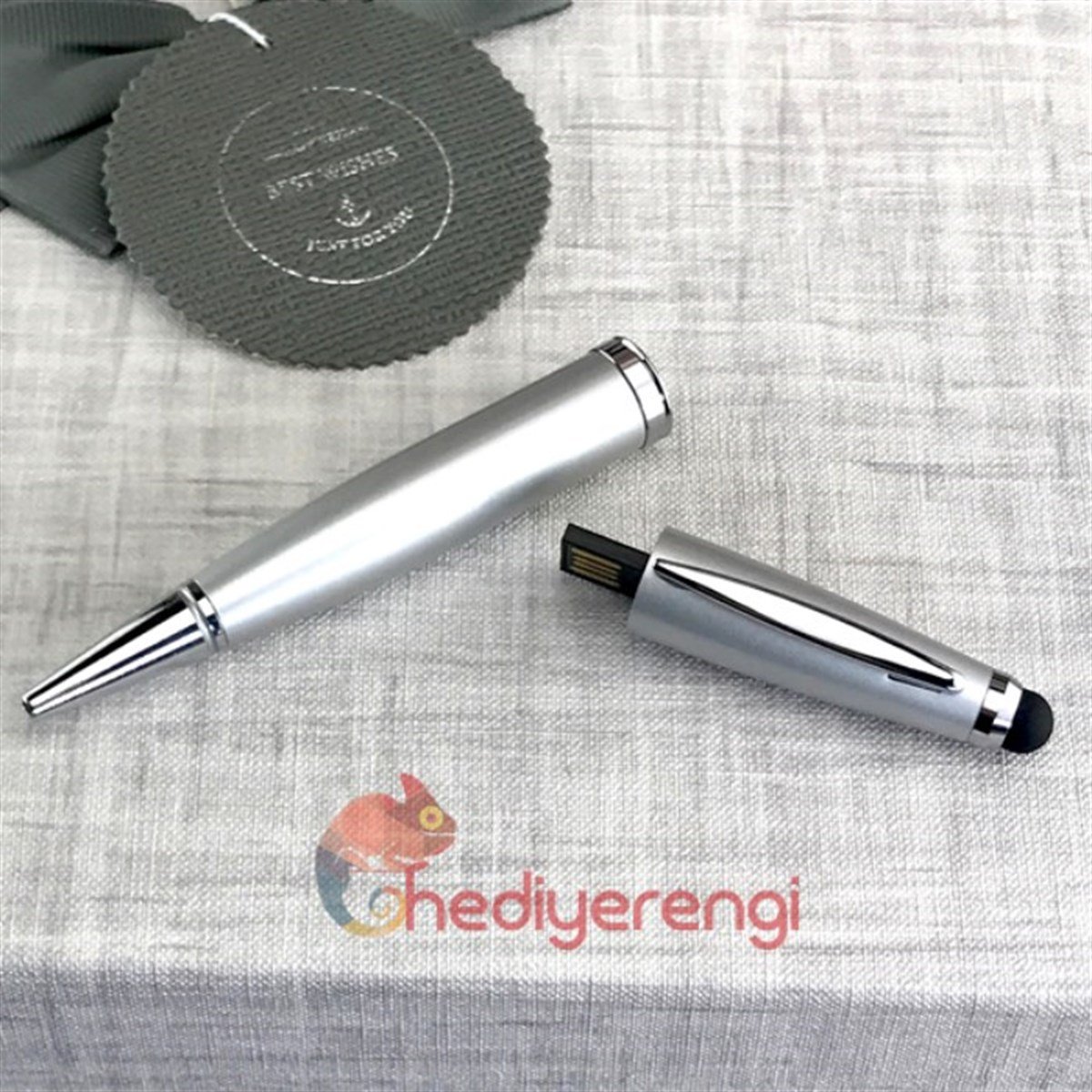 Kişiye Özel Gri Usb'li Kalem