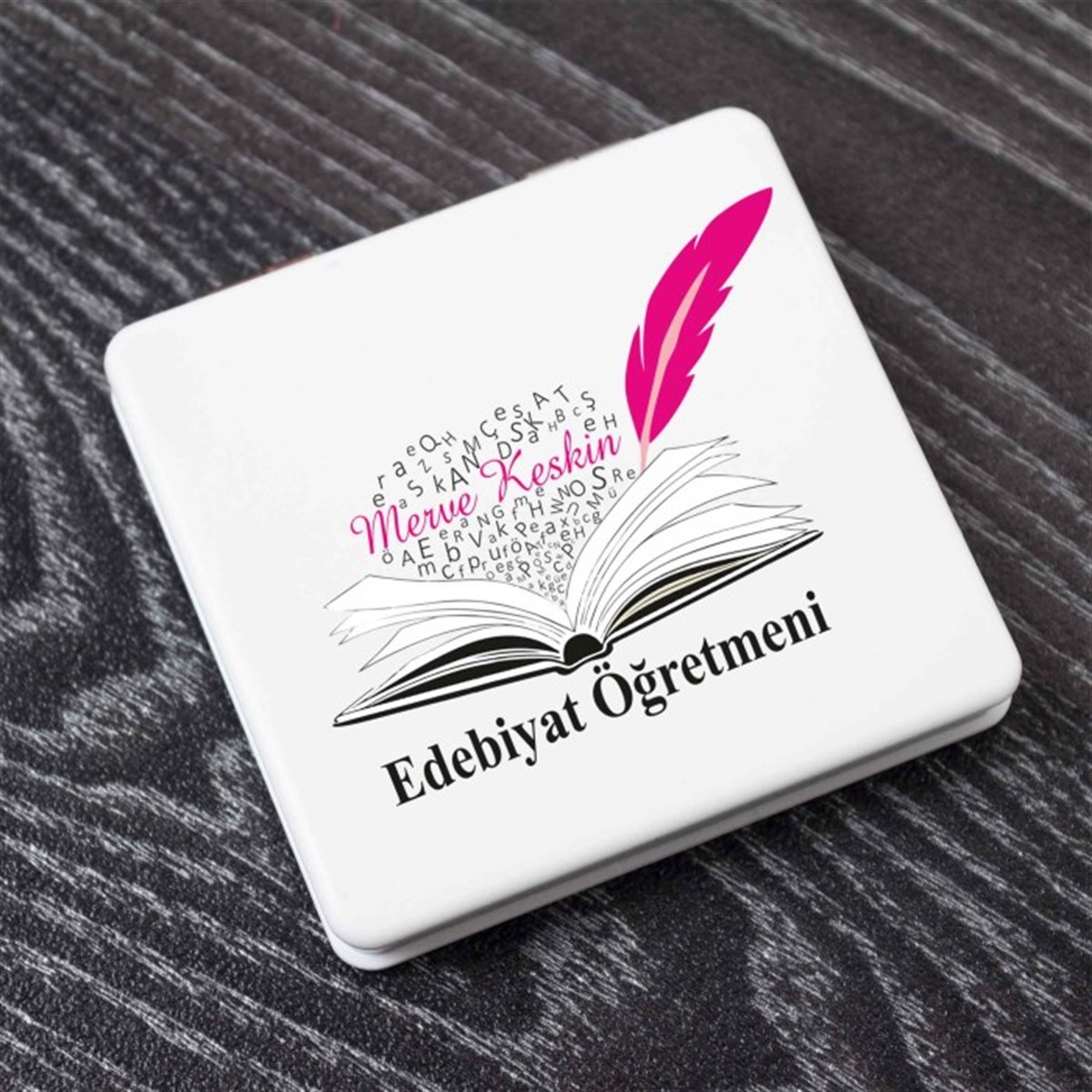 Kişiye Özel Kare Ayna - Edebiyat Öğretmeni