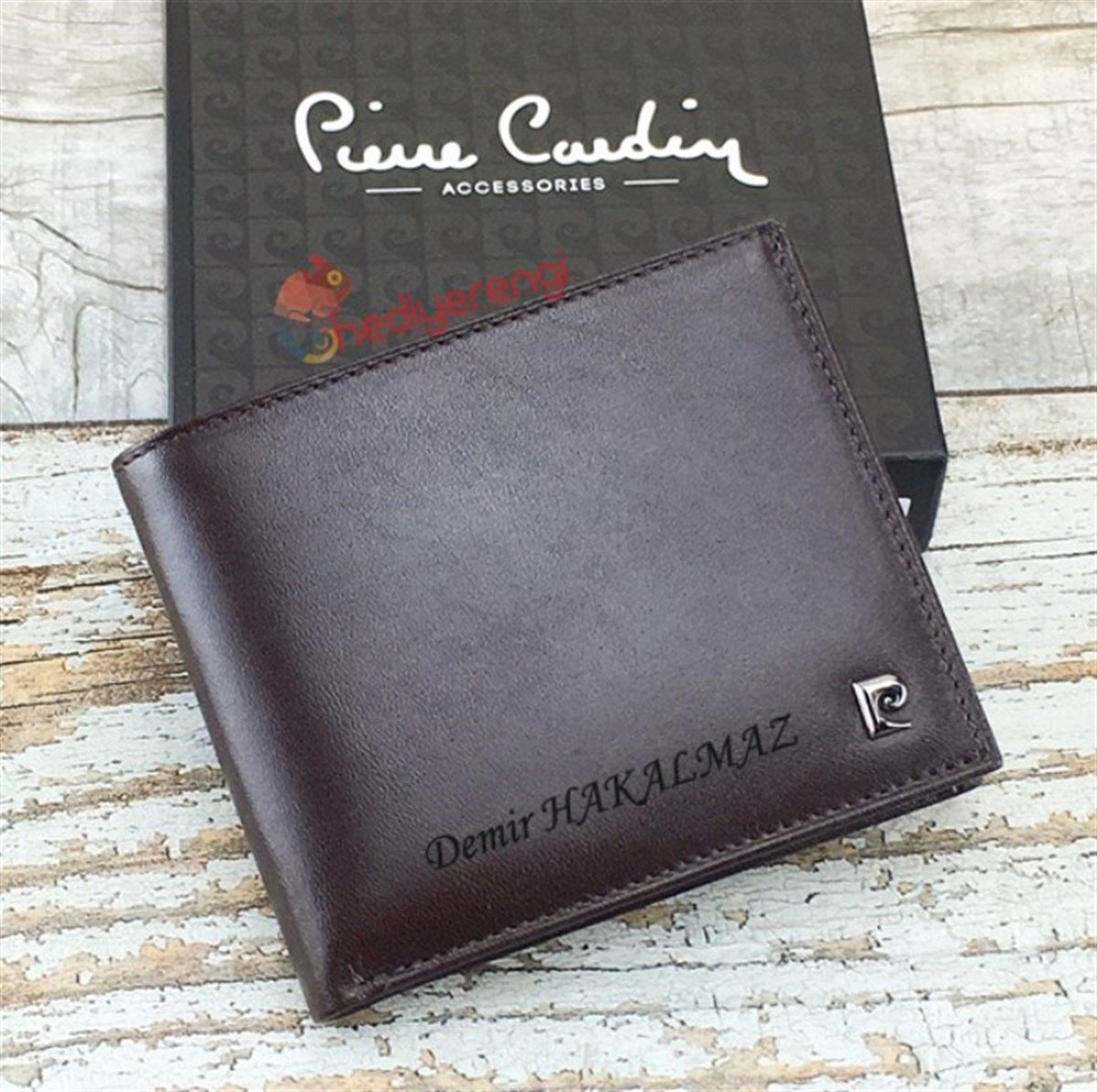 Kişiye Özel Pierre Cardin Bozuk Para Bölmeli Deri Cüzdan P2062