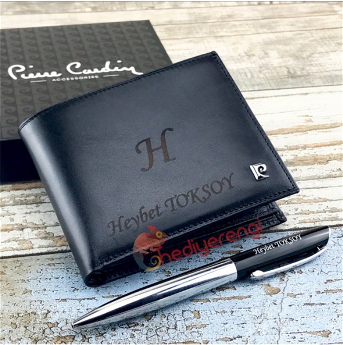 Kişiye Özel Pierre Cardin Deri Erkek Cüzdanı P2361