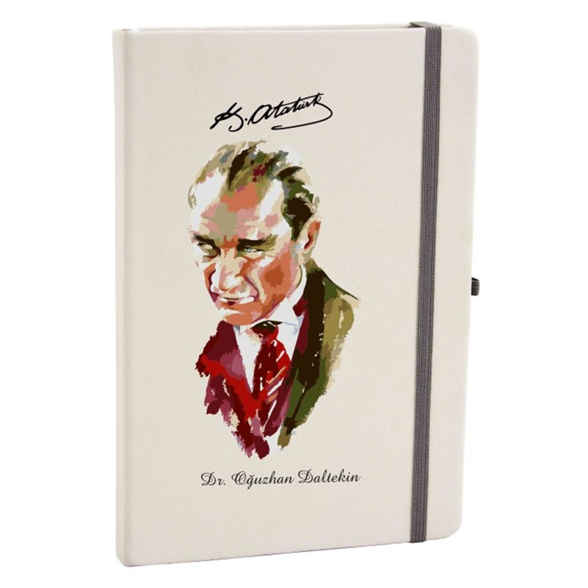 Kişiye Özel Renkli Baskılı Beyaz Defter - Kemal Atatürk