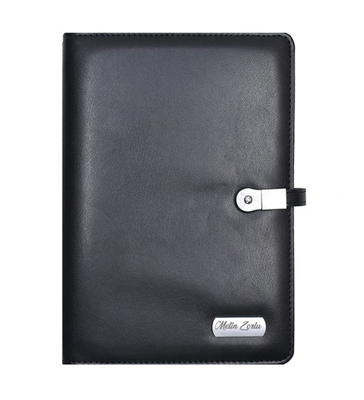 Kişiye Özel Tarihsiz 32 GB USB'li ve Powerbank Özellikli Lüx Ajanda - Siyah