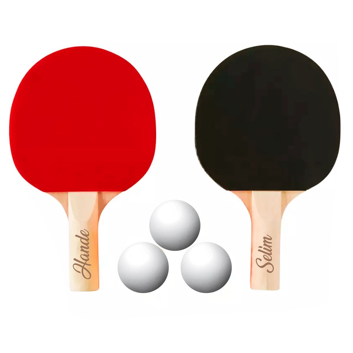 Kişiye Özel Tenis Raketi ve Top Seti 2'li Set
