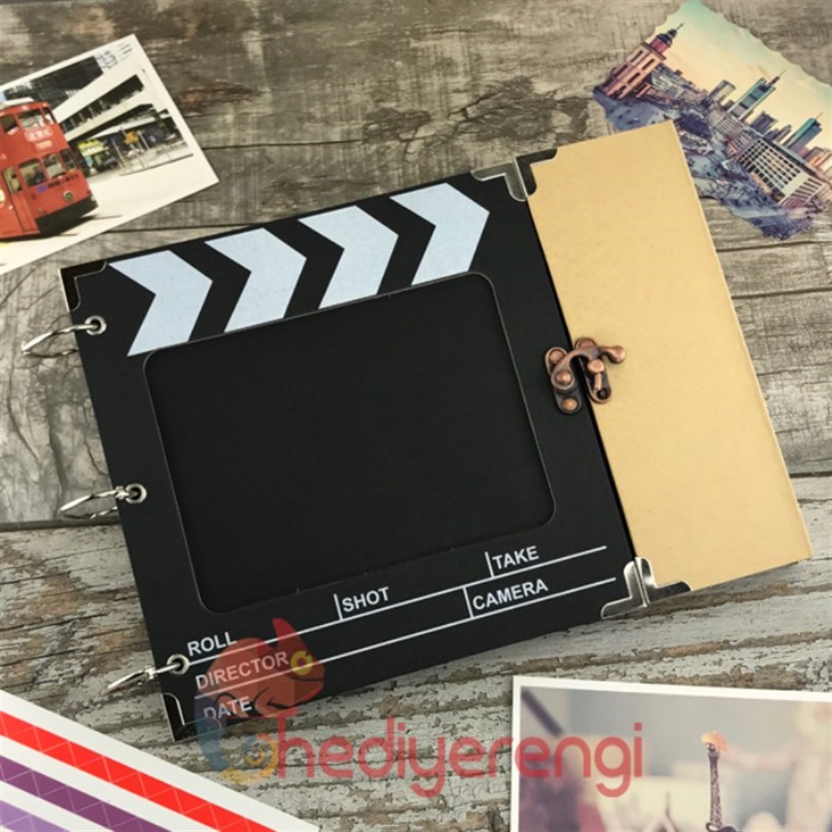 Klaket Temalı Resim Çerçeveli Kendin Yap Albüm Defter