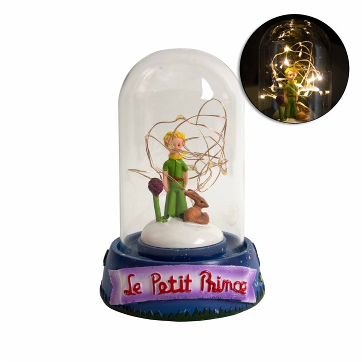 Küçük Prens Temalı Işıklı Fanus ve Biblo​ Orta Boy