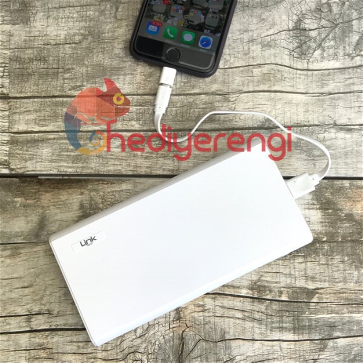 Link Marka 20000 Mah. Işıklı Göstergeli Powerbank Beyaz