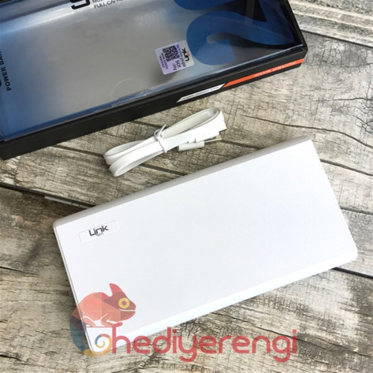 Link Marka 20000 Mah. Işıklı Göstergeli Powerbank Beyaz
