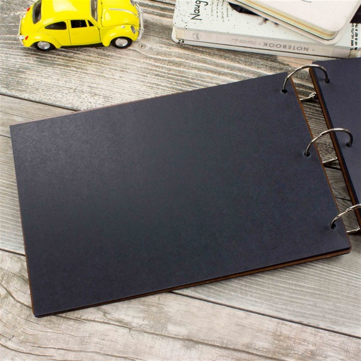 Mutlu Ailem Temalı Ahşap Kendin Yap Albüm Defter