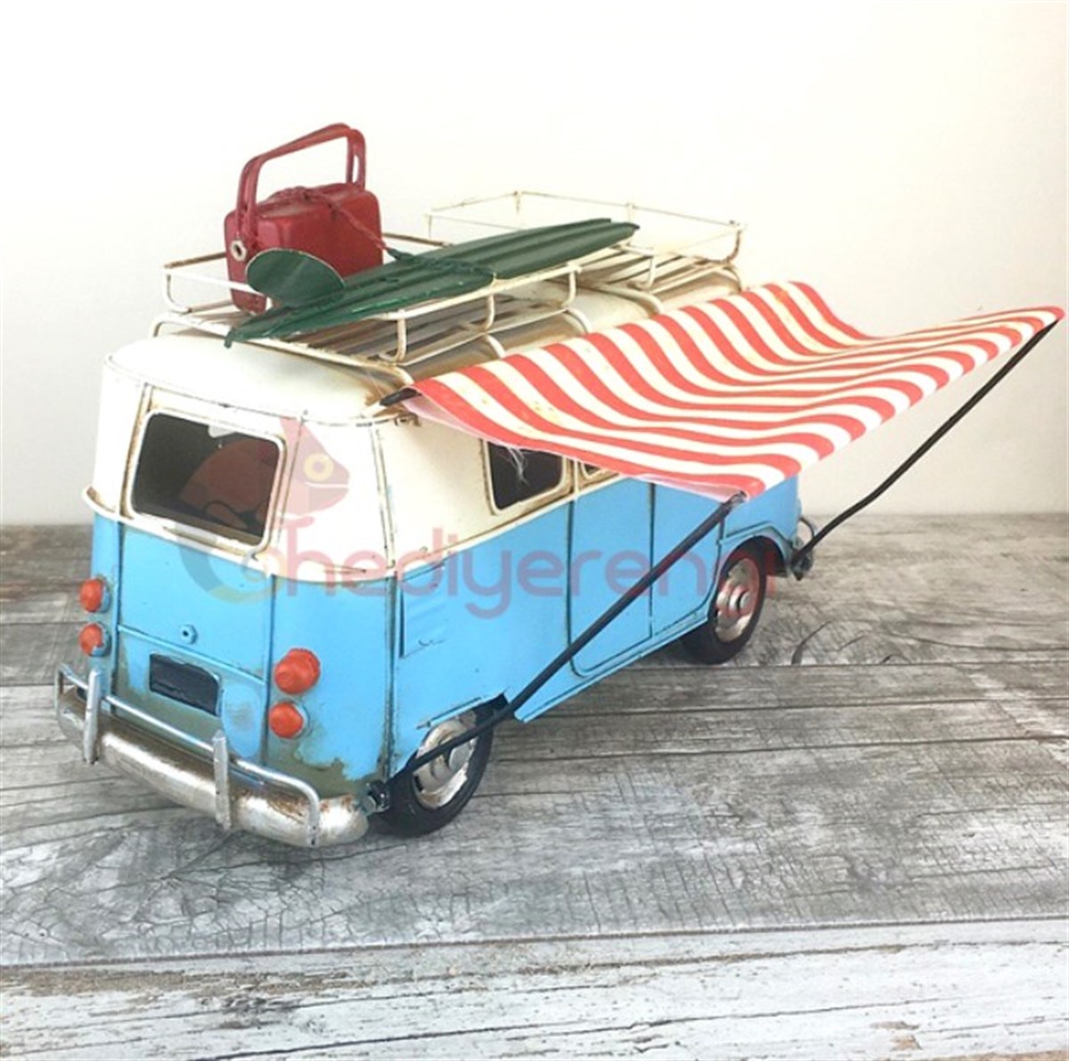 Nostaljik Metal Vosvos Minibüs Karavan Tenteli Büyük Boy (M5301)