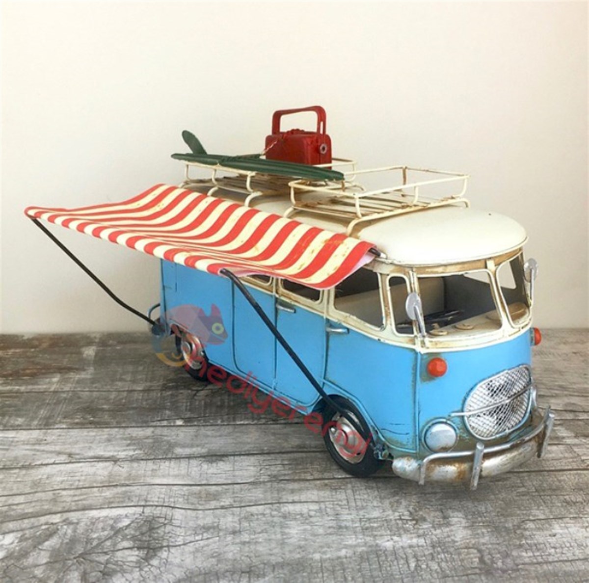 Nostaljik Metal Vosvos Minibüs Karavan Tenteli Büyük Boy (M5301)