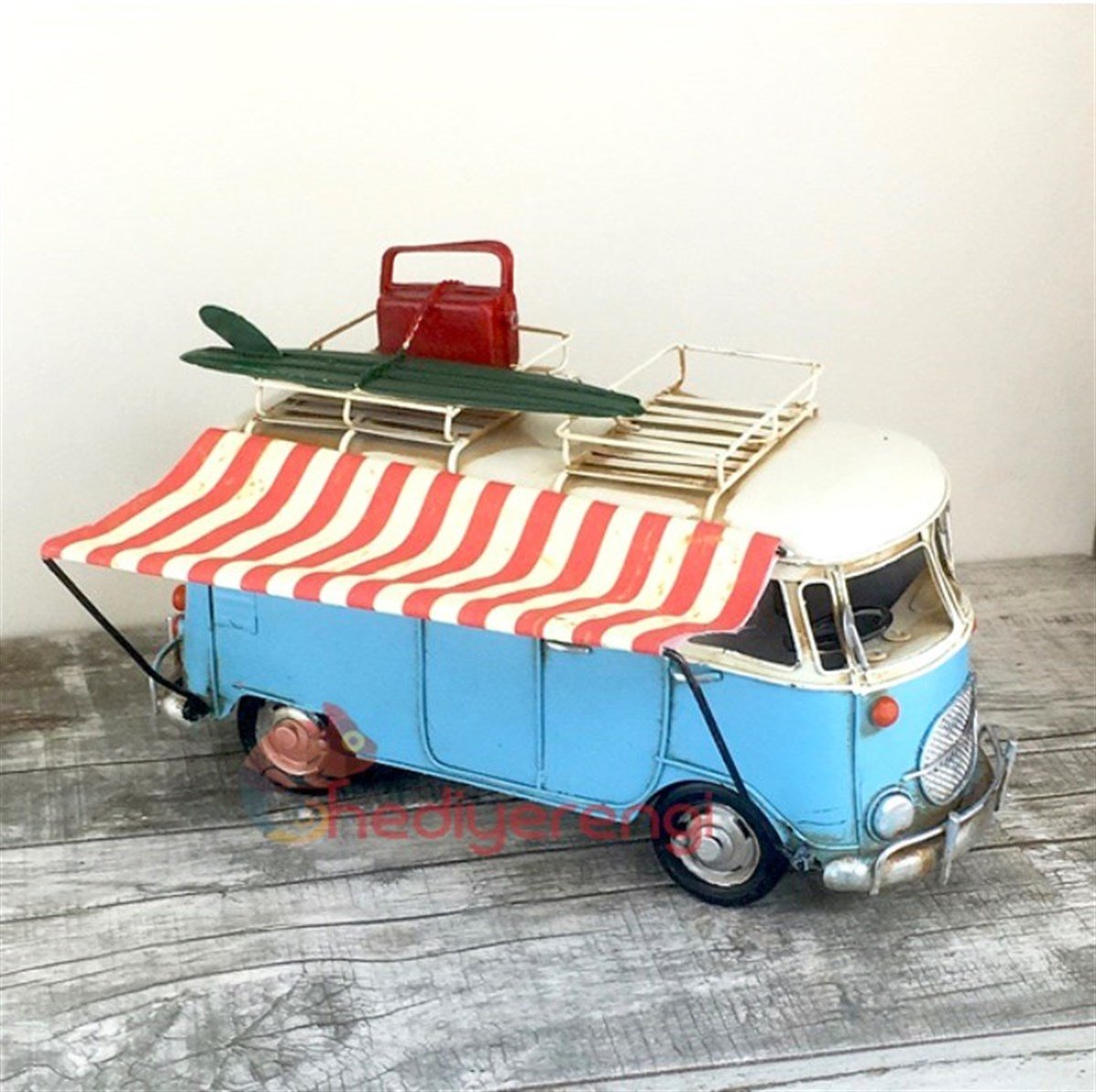 Nostaljik Metal Vosvos Minibüs Karavan Tenteli Büyük Boy (M5301)