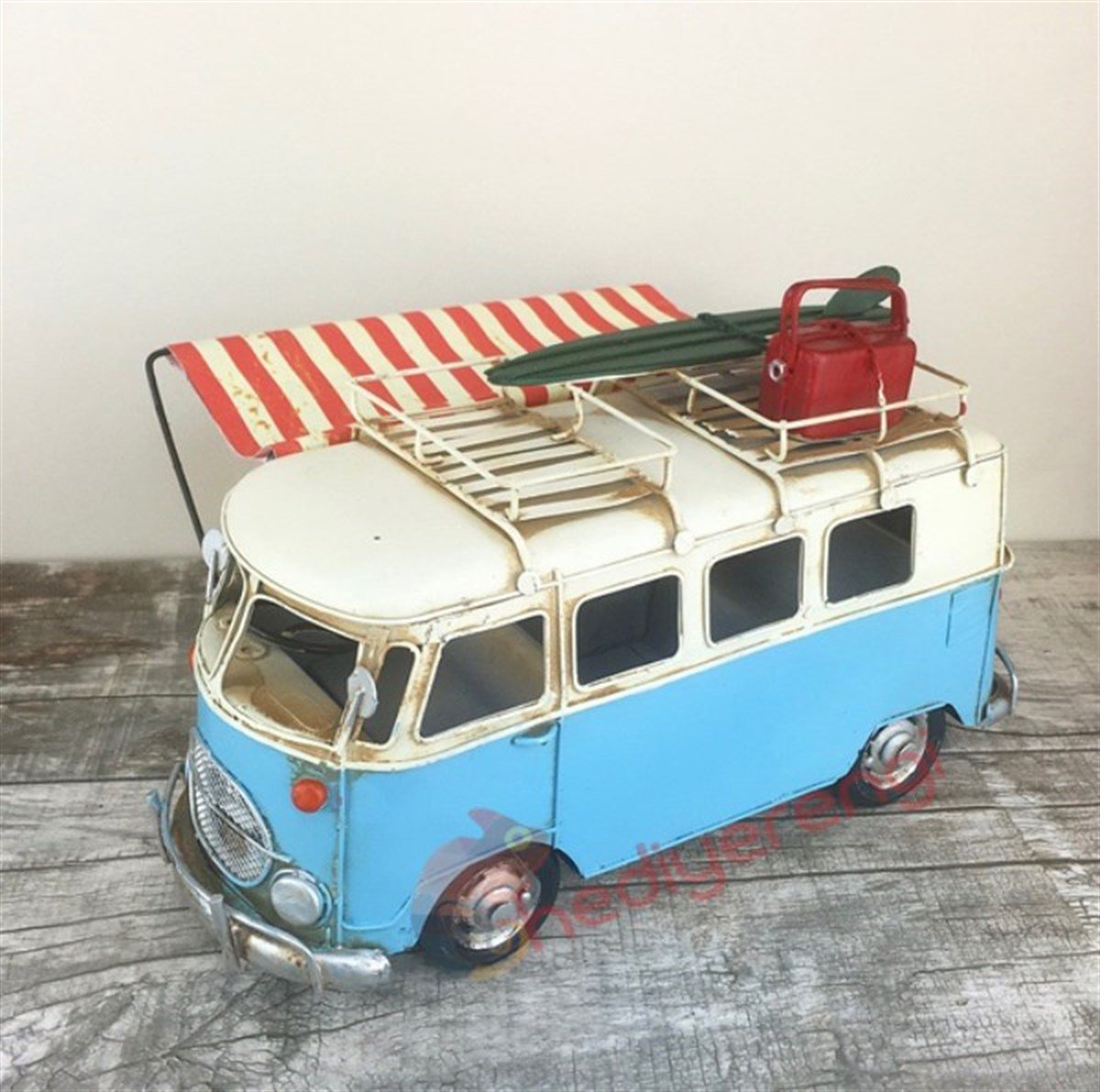 Nostaljik Metal Vosvos Minibüs Karavan Tenteli Büyük Boy (M5301)