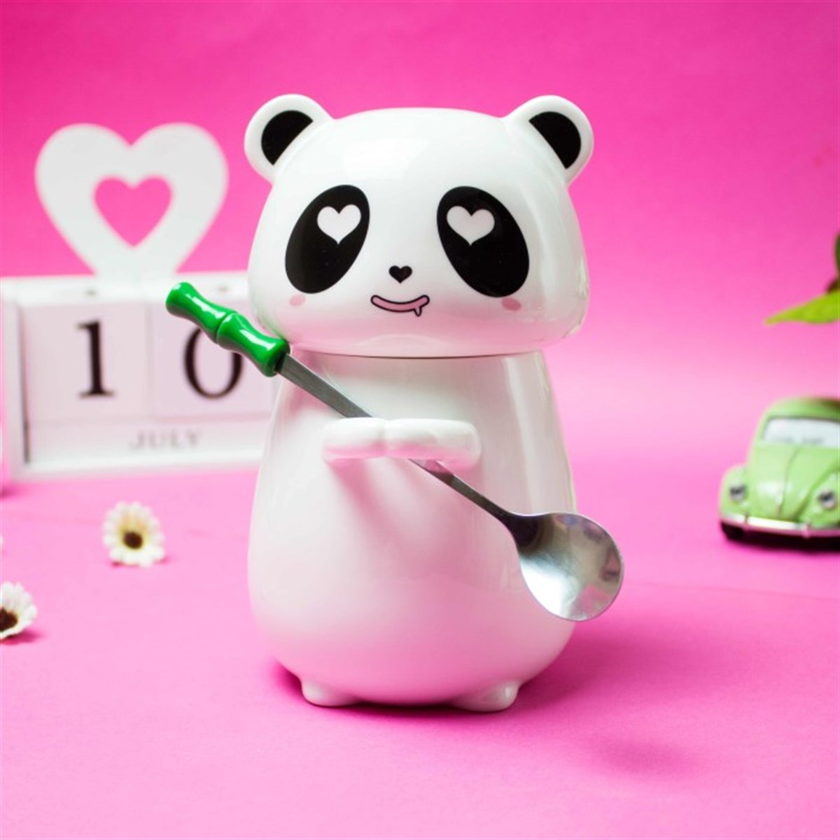 Panda Tasarımlı Kapaklı Kupa Bardak M2