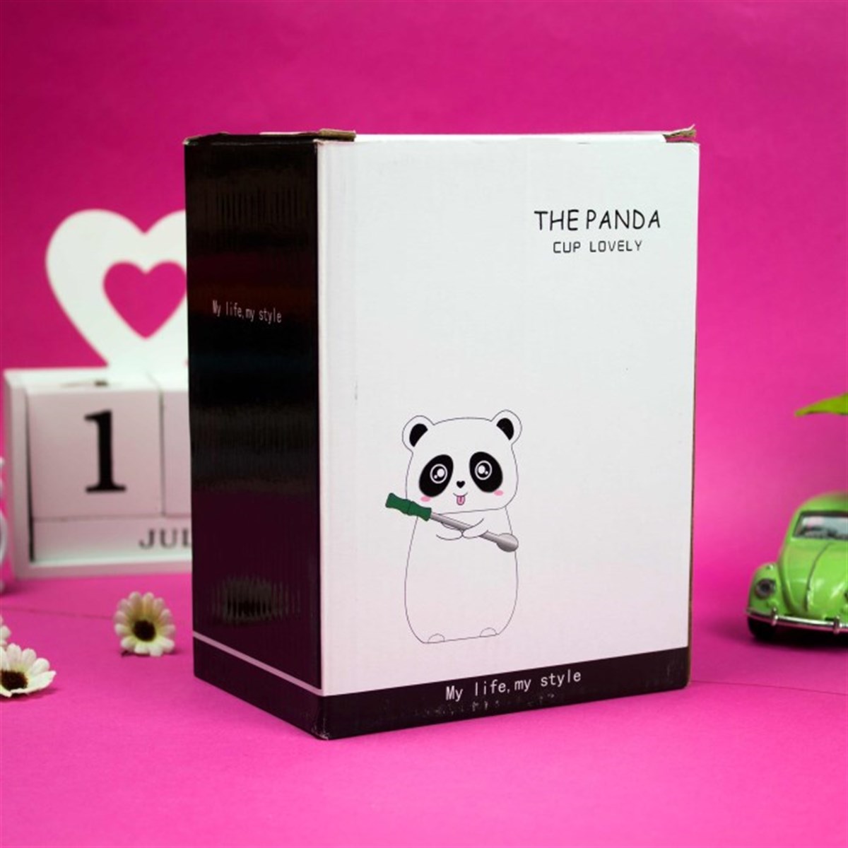 Panda Tasarımlı Kapaklı Kupa Bardak M2