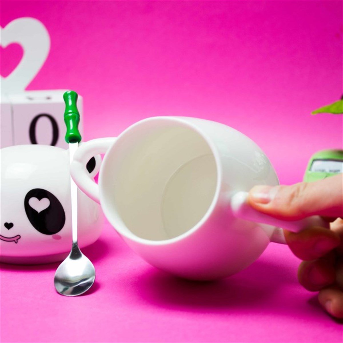 Panda Tasarımlı Kapaklı Kupa Bardak M2
