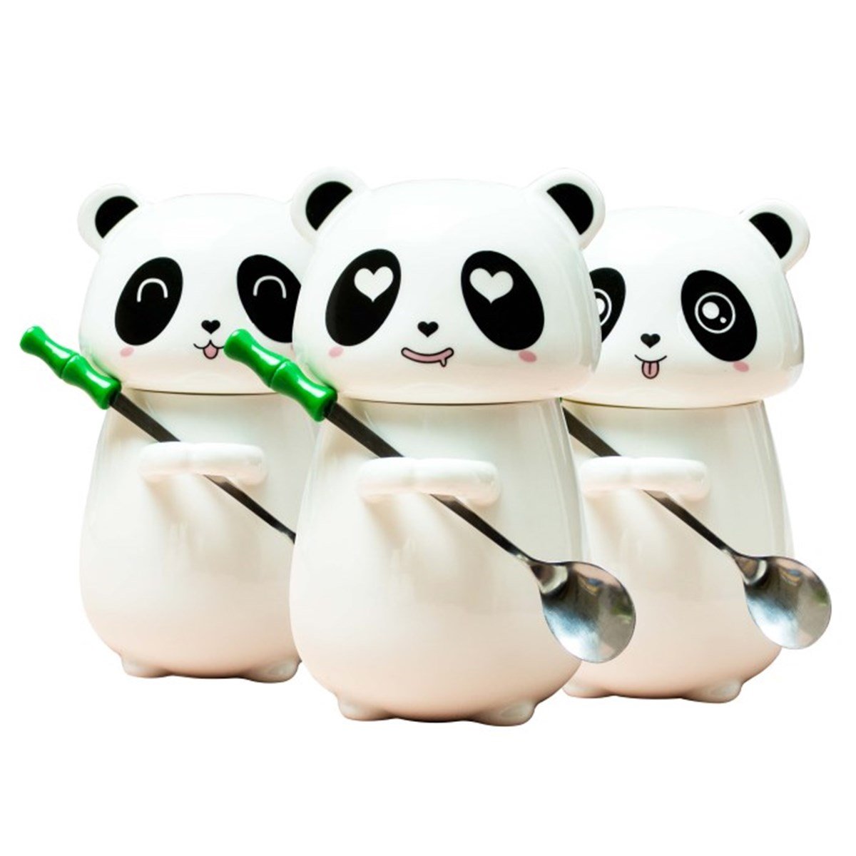 Panda Tasarımlı Kapaklı Kupa Bardak M2