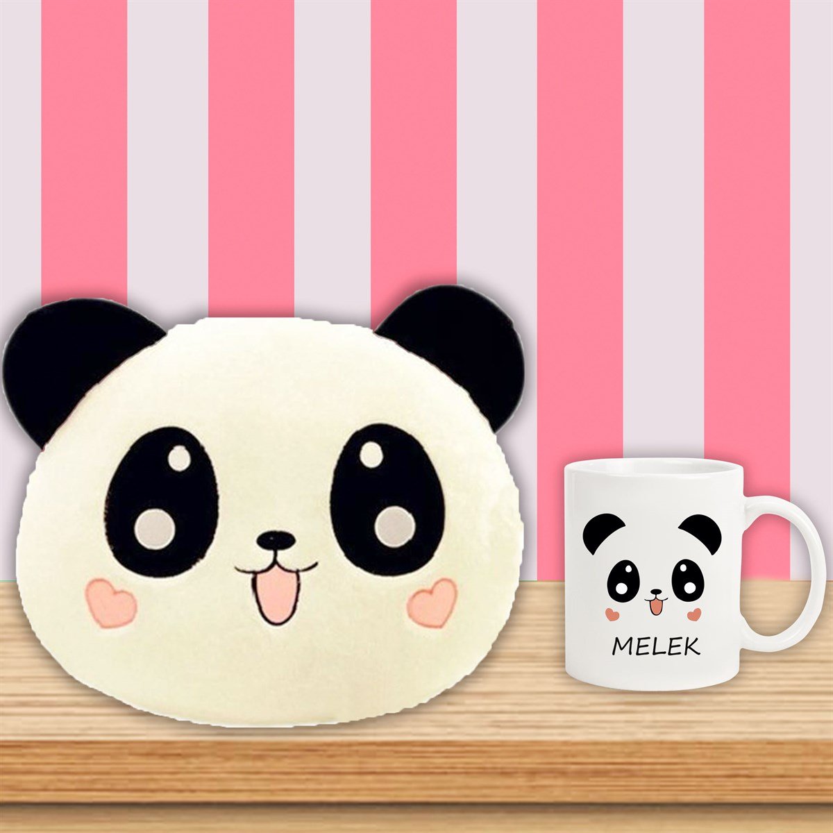 Panda Yastık ve Panda Kupa Bardak Seti