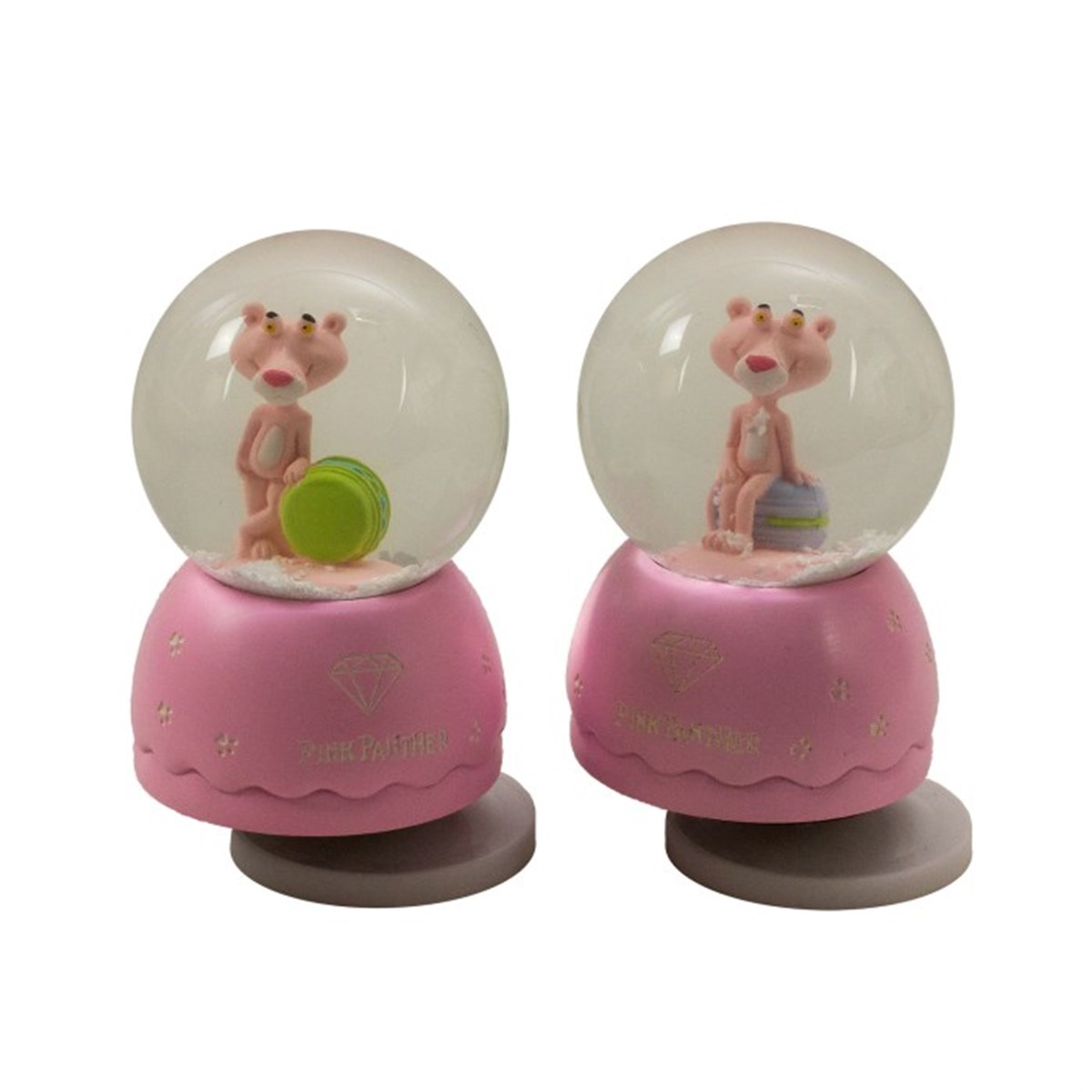 Pembe Panter Temalı Ayaklı Kar Küresi ve Müzik Kutusu ​Orta Boy